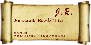Juracsek Rozália névjegykártya