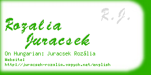 rozalia juracsek business card