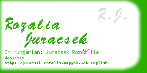 rozalia juracsek business card